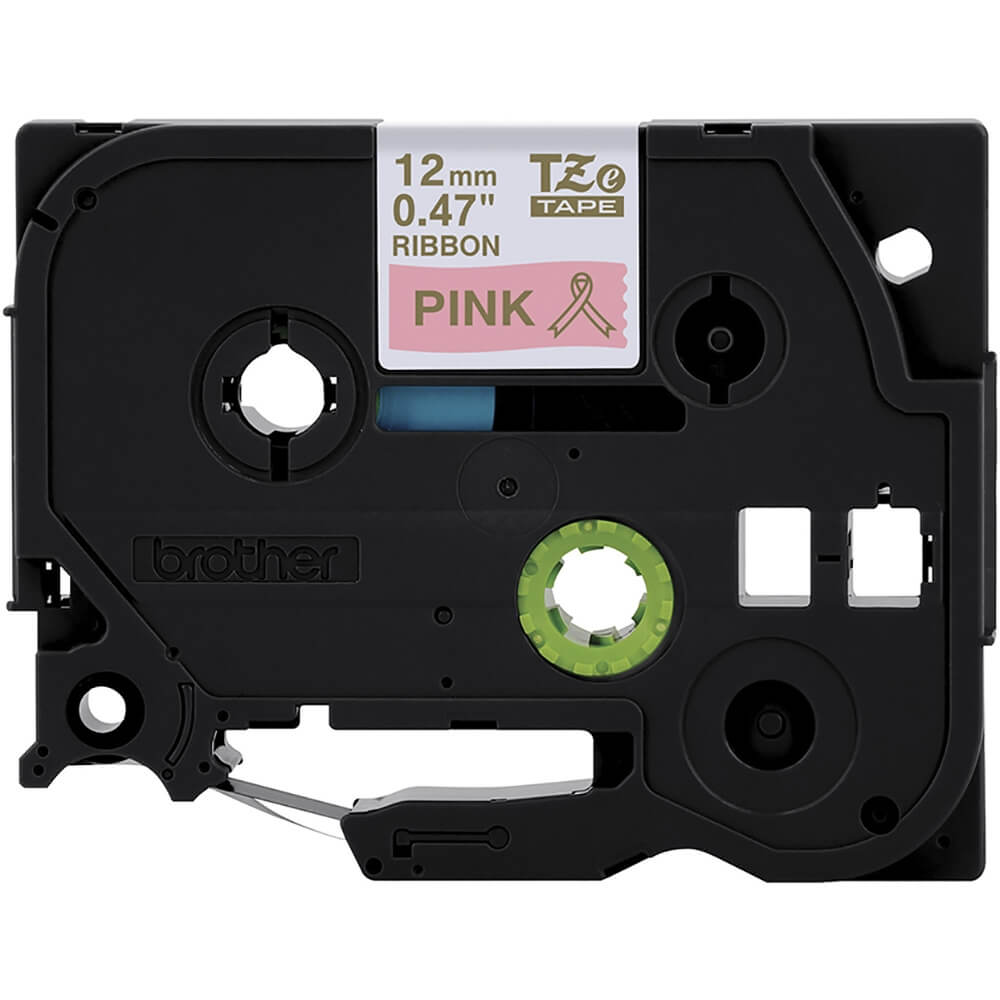 Fita Brother TZE-RE34 12mm Ouro sobre Cetim Rosa - Impressorajato