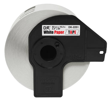 Etiqueta Brother DK-2251 Preto e Vermelho sobre Branco 62mm - Impressorajato