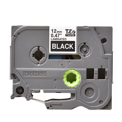 Fita Brother TZE-335 (TZ-335) 12mm Branco/Preto - Impressorajato